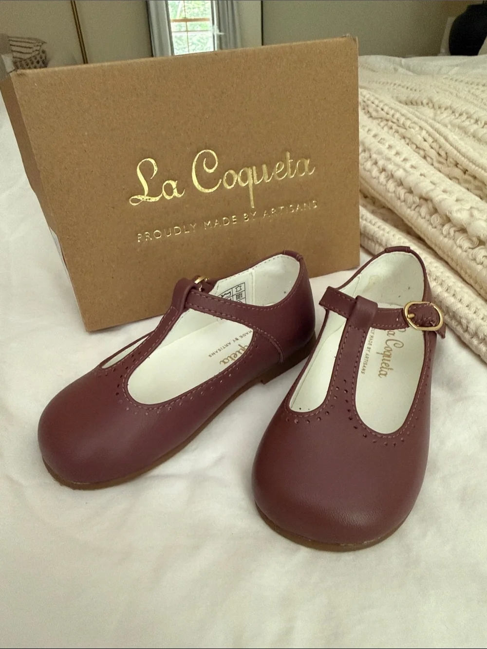 Dusty Pink Leather Girl T-Bar Shoes